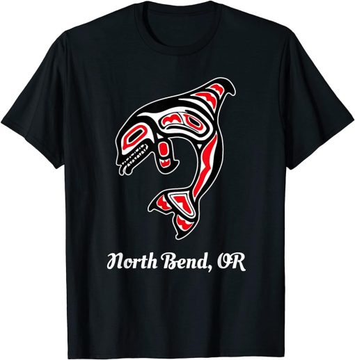 Native American North Bend OR Red Orca Killer Whale T-Shirt