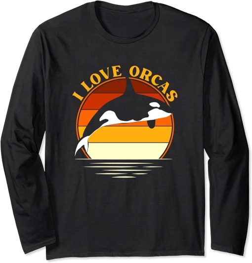 I Love Orcas Long Sleeve T-Shirt