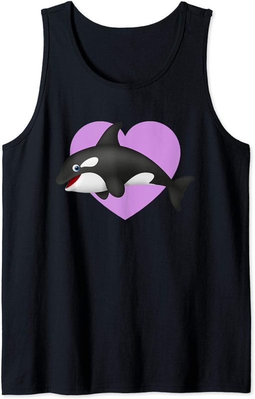 I Love Whales Happy Cute Killer Whale Tank Top